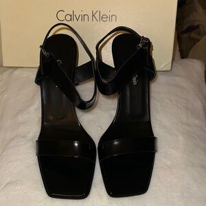 Calvin Klein Black Strappy Heels